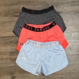 Under Armour Women's Athletic Shorts - Charcoal, Coral, Light Blue